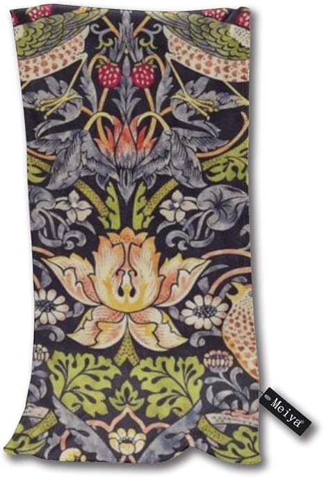 Amazon ウィリアムモリスイチゴ泥棒アールヌーボー絵画バス 手 顔 ジム スパ用の多目的ハンドタオル フェイスタオル ホーム キッチン オンライン通販