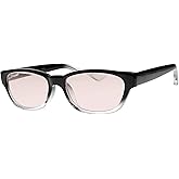 KRT Dist. Real Glass Reading Glasses G502 with Pink Magnifying Lenses, UV Blocking Comfort Tint, 0.25 to 3.00 Diopter