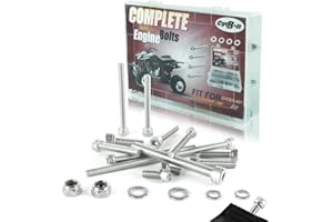 CYCBOLT ATV Engine Screw Bolt Kits Fit for TRX400EX TRX400X TRX400EX 1999-2008, 101 PCS Stainless Steel Sock Head Bolt Washer Nut Fastener Set