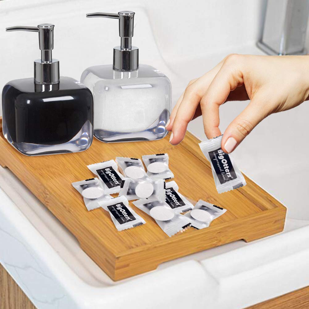 BigOtters 200PCS Compressed Towels, Disposable Face Towels for Travel Cleaning Supplies, Expandable Wipes Tablets Survival Gear and Supplies for Outdoors Camping Hiking Hotel