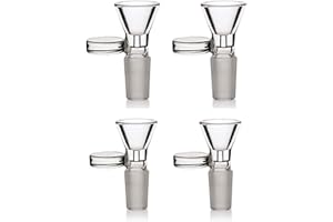 4Pcs Lab Glass Funnel, 14mm Glass Stem Funnel
