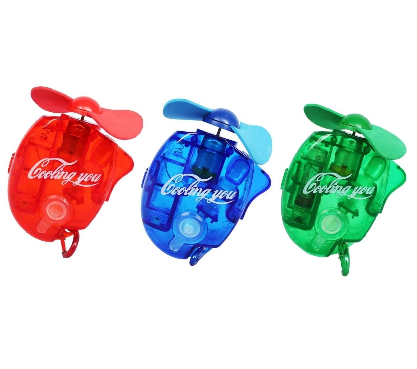Photo 1 of ATBOTP Portable Water Misting Fan Handheld Mini Personal Outdoor Carabiner Spray Fans (3 Piece Set)