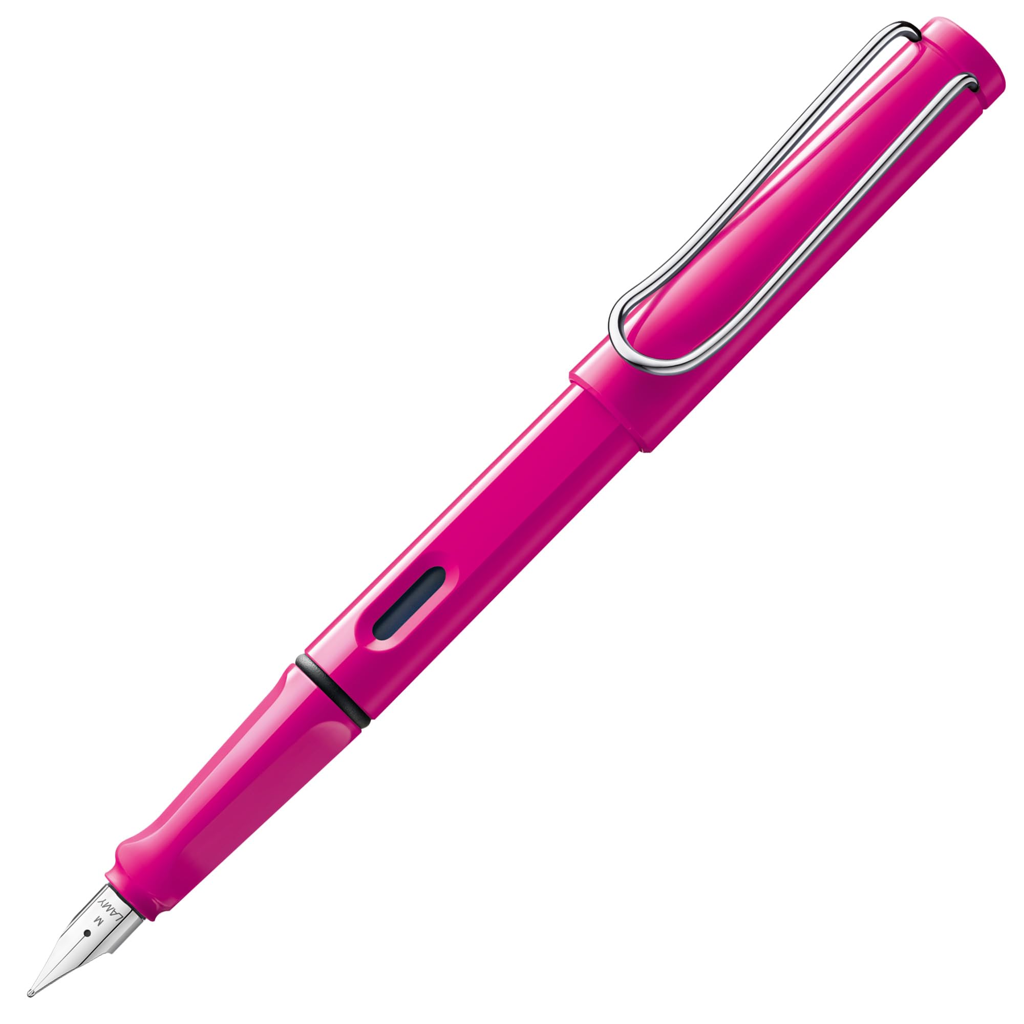 LAMY safari pink - Fountain Pen with ergonomic grip & polished steel nib in size M - ideal for any Writing & Calligraphy - including LAMY T 10 blue cartridge - Right-Handed