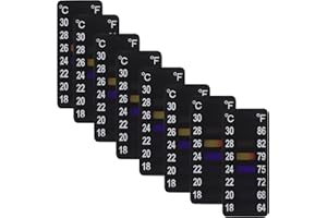 Artibetter 8pcs Stick on Thermometer Strips for Fermentation 18-30°c Adhesive Temperature Stickers for Home