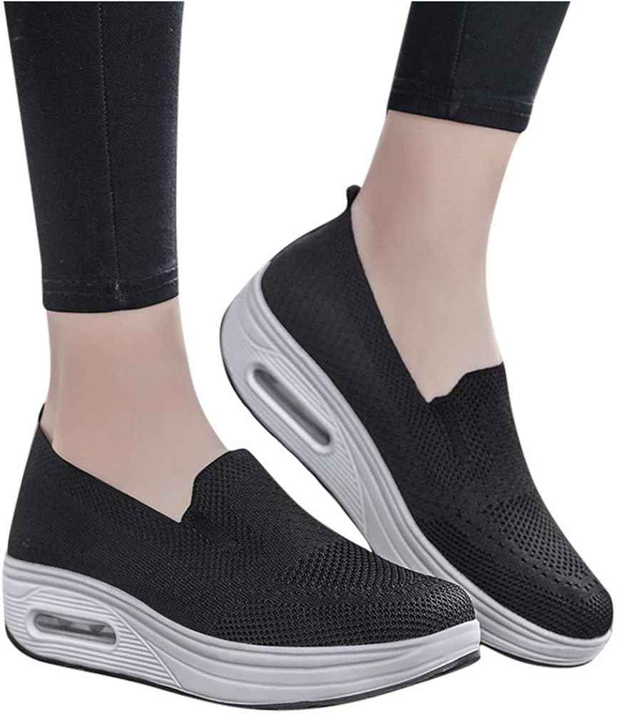 platform slip on tennis shoes