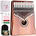Kalimba 17 Keys Thumb Piano, Easy to Learn Portable Musical Instrument Gifts for Kids Adult Beginners with Tuning Hammer and Study Instruction. Known as Mbira, Wood Finger Piano