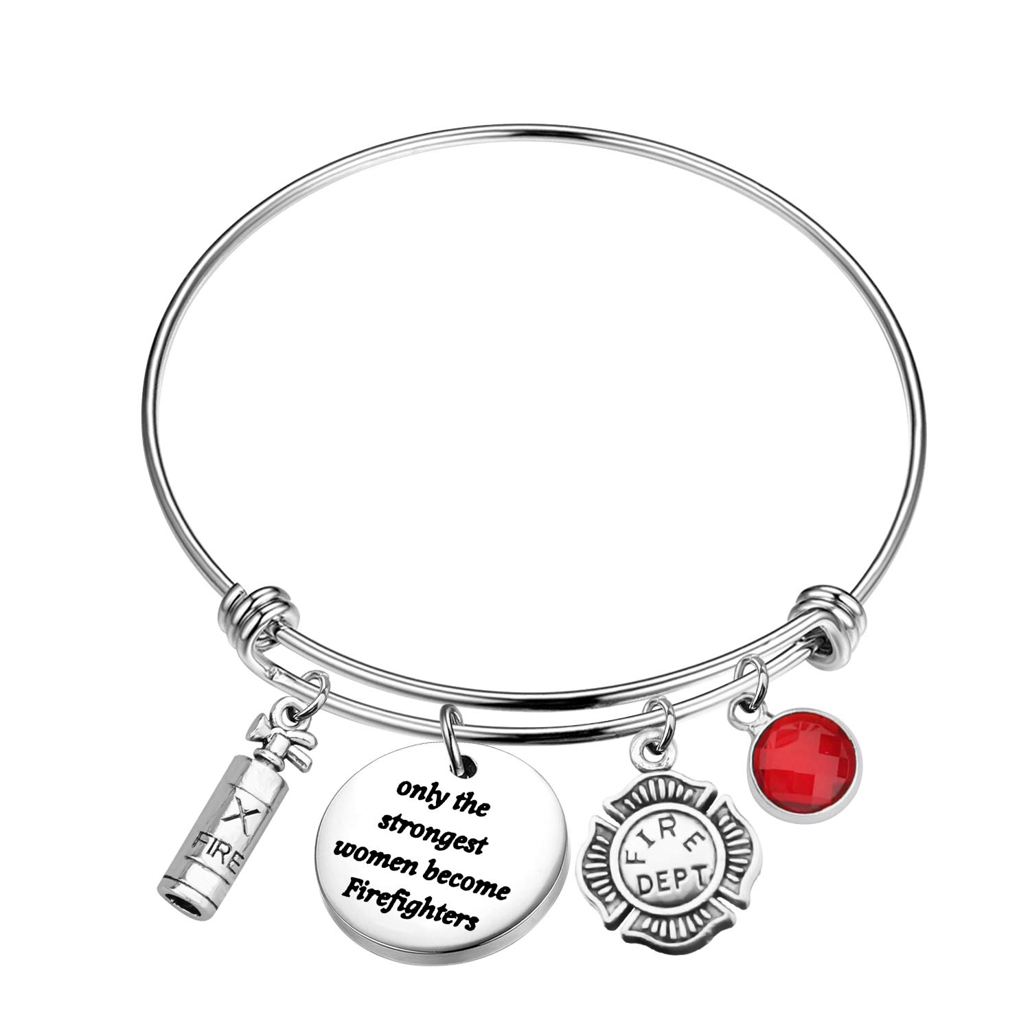MYSOMY Firefighter Bracelet Firefighter Jewelry Female Firefighter Gifts Only the Strongest Women Become Firefighters (Bracelet)