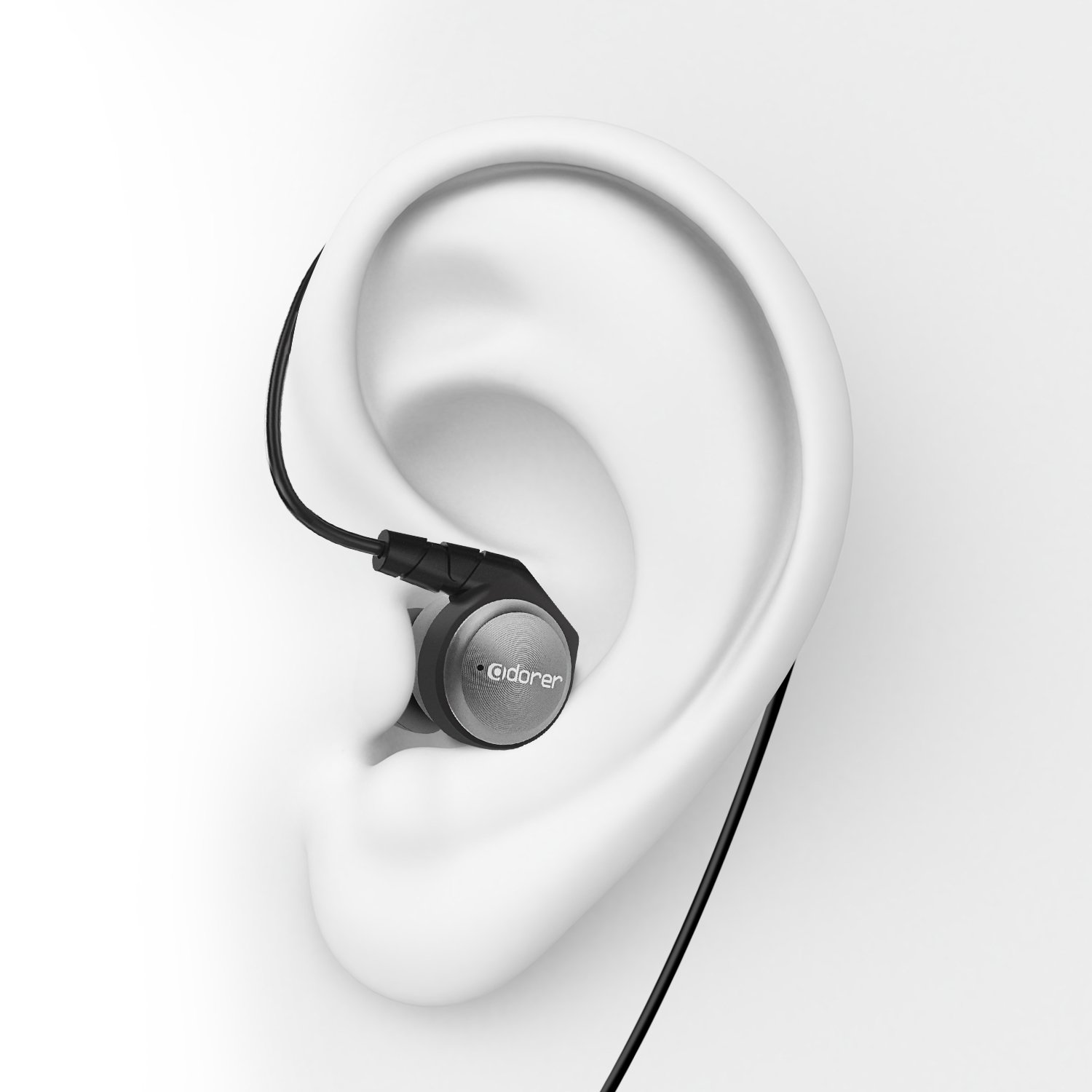 Adorer M9 High Definition In-Ear Monitors with Microphone Noise-Isolating Headphones for Musicians, Singers, Sports - Silver