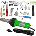 Beyondlife 1600W Hot Air Plastic Welder Heat Gun PVC Vinyl Flooring Welding Tool Hot Gas Pistol Kit, with Various Welding Accessories
