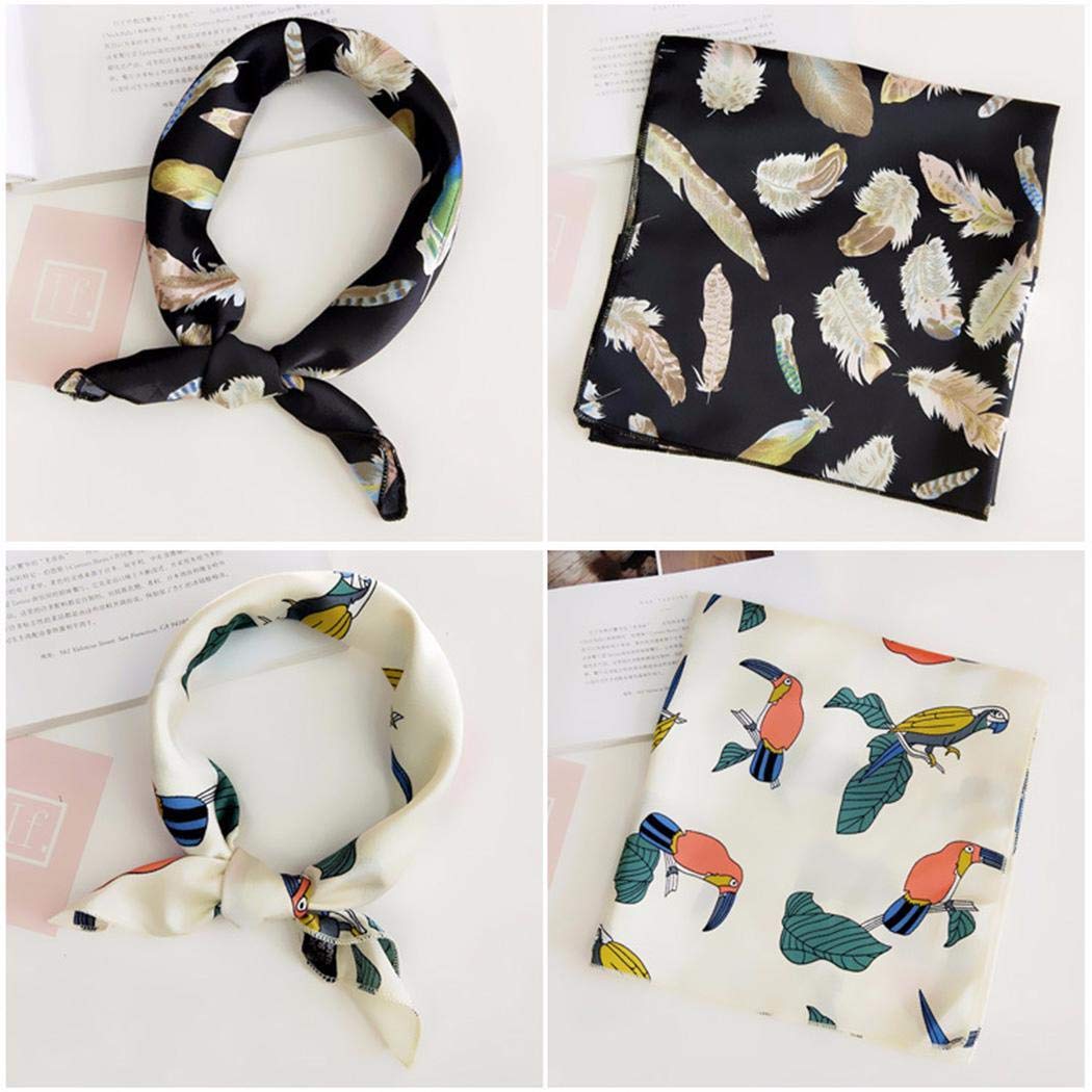 Piokikio Women Fashion Occupational Variety Decorative Prints Square Scarf