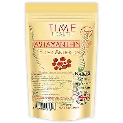 Astaxanthin – Pluvialis Mikro – 7 mg – Optimale Dosis – Super-Antioxidans – 100 % rein, natürlich bioverfügbar 4-Monatsvorrat