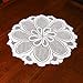 Home-X Floral Lace Table Doily, Perfect for Parties and Daily Use, Cream (24