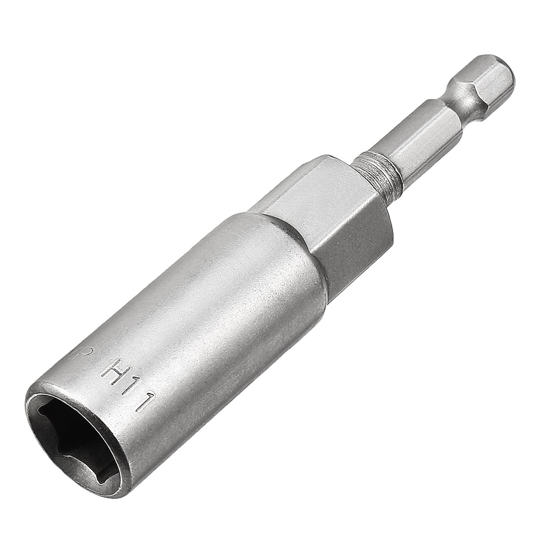 Sourcingmap 1/4" Quick-Change Hex Shank 11mm Nut Setter Driver Drill Bit, 80mm Length, Metric No-Magnetic