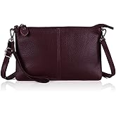 befen Genuine Leather Wristlet Clutch Wallet Purses Small Crossbody Bags for Women with RFID Blocking Card Slots