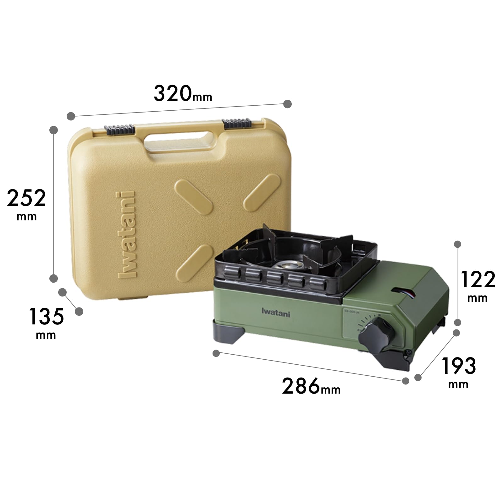 Iwatani Body: Steel Plate, Cassette Stove, Tough Maru Jr. Made in Japan, Dutch Oven, Olive