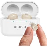BIBIED OTC Hearing Aids, Rechargeable Hearing Aids for Seniors with 4 Listening Program, Crystal-Clear Natural Sound, Advanced Noise Cancellation, Easy Setup (Beige)