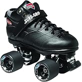 Sure-Grip Rebel Derby Roller Skates for Men &amp; Women | 62mm Fugitive Polyurethane Wheels - Super X Plate Extended Support for Larger Sizes - Suitable for Indoor &amp; Outdoor Skating