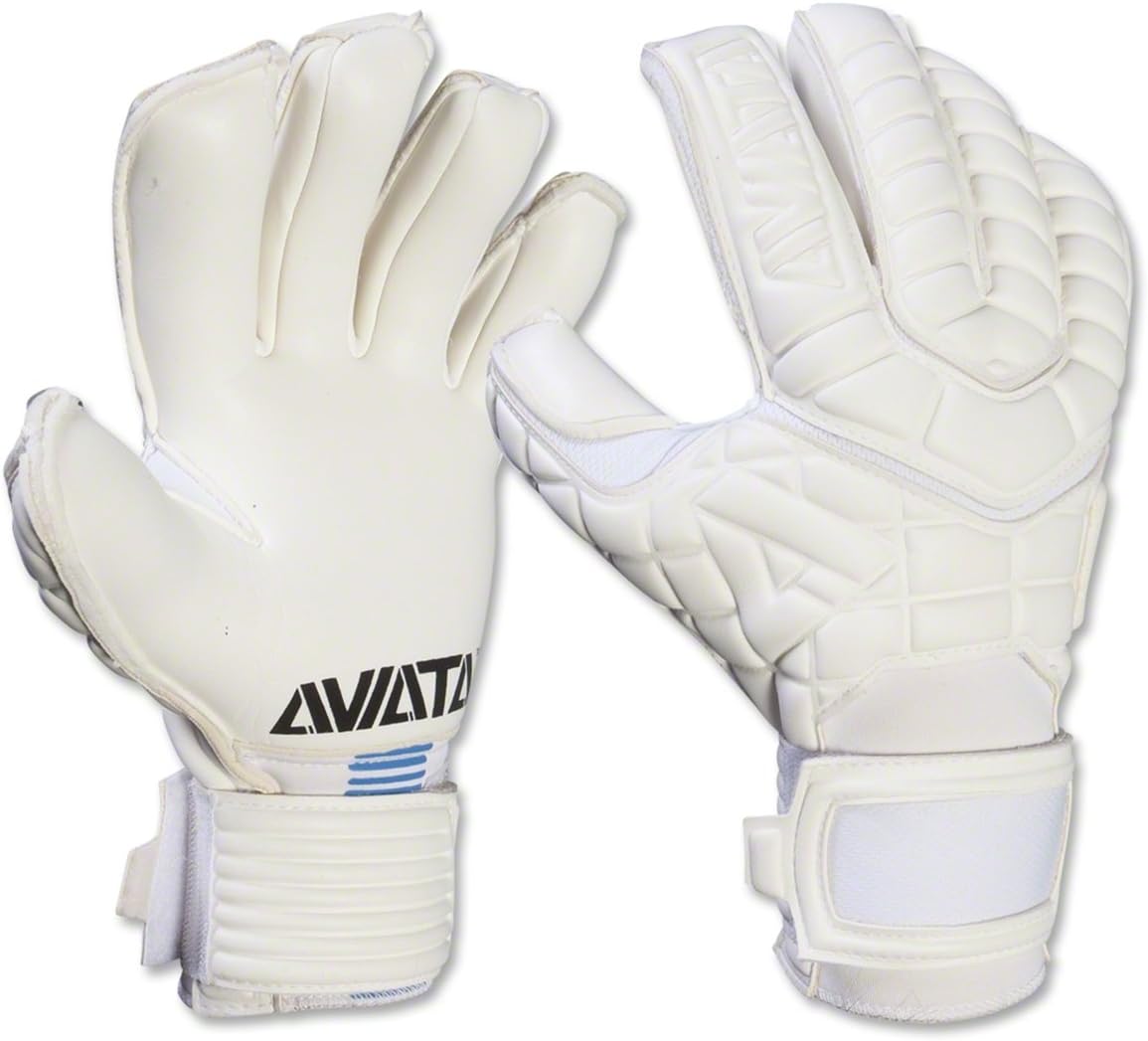 Aviata Sports Goalie Gloves Goalkeeper Soccer Gloves Stretta Salvo Avalanche for Saves and Protection, 5 Finger Exo-SKEL Removable Finger Protection