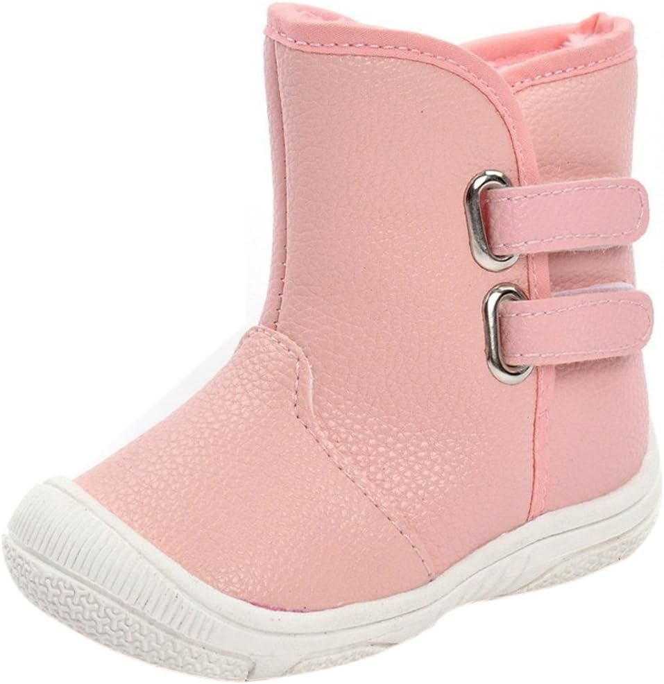 Infant Baby Boy Girl Snow Boots Rubber Sole Anti-Slip Warm Winter Prewalker Waterproof Toddler Shoes