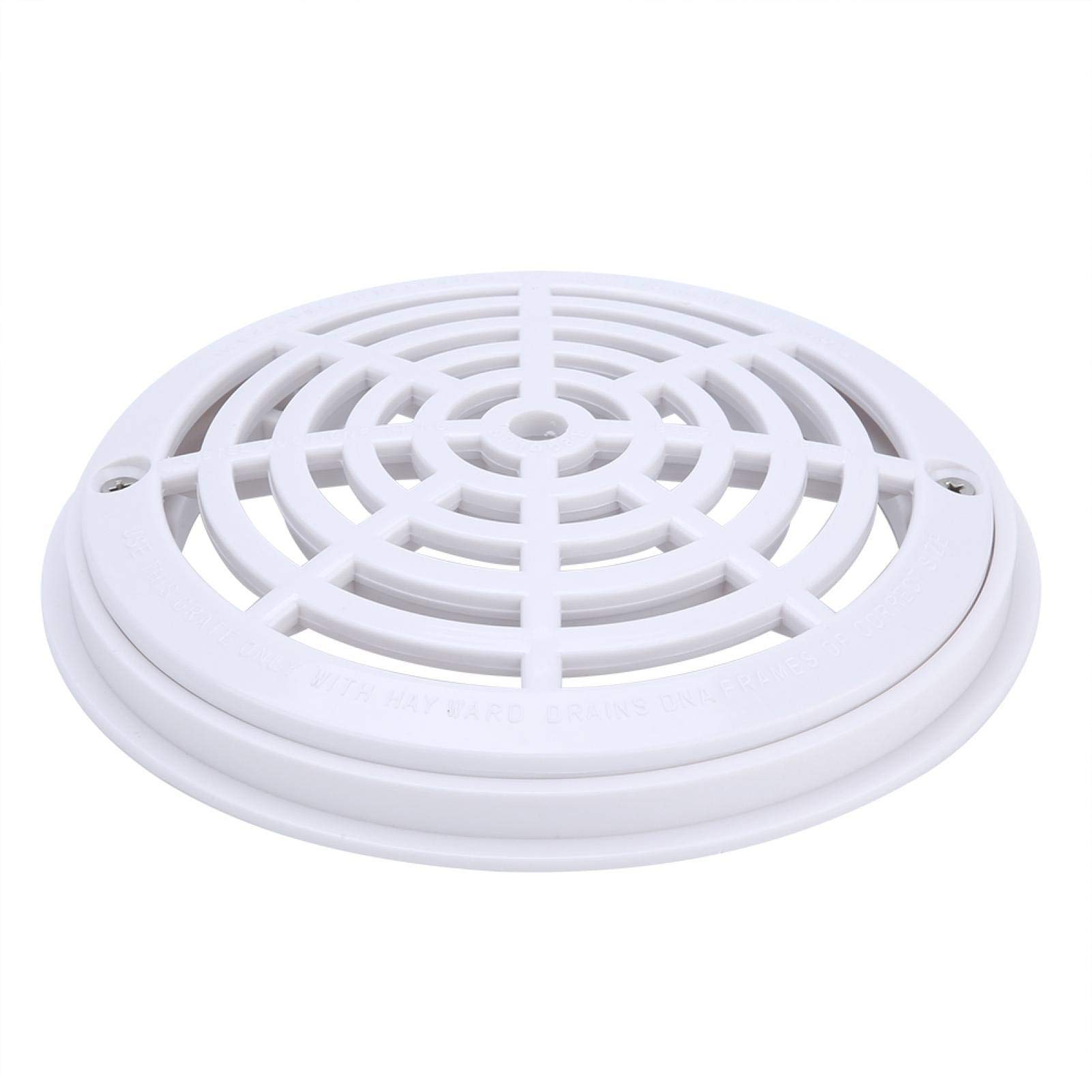 Drain Cover, 8in Round Drain Covers Outdoor Drainage Channel Swimming Spa Cernter Drain Cover with Screw for Ground Swimming Pools Replacement Pipe Fittings