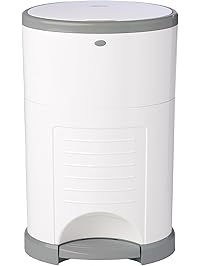 Dekor Classic Hands-Free Diaper Pail | Easiest to Use | Just Step &ndash; Drop &ndash; Done | Doesn&rsquo;t Absorb Odors | 20 Second Bag Change | Most Economical Refill System | White