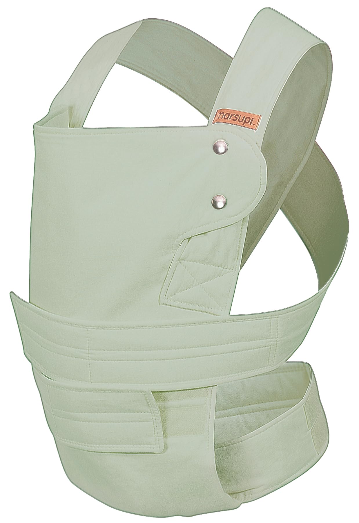 Marsupi Breeze Baby Carrier Backpack – for Babies and Children up to 15 kg – Lightweight and Airy, with Easy and Durable Fastening System – Organic Cotton – Pistachio S/M