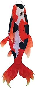 In the Breeze 5117 Realistic Fish Windsock-Hanging Outdoor Decoration, 48 Inches, 48" Red Koi