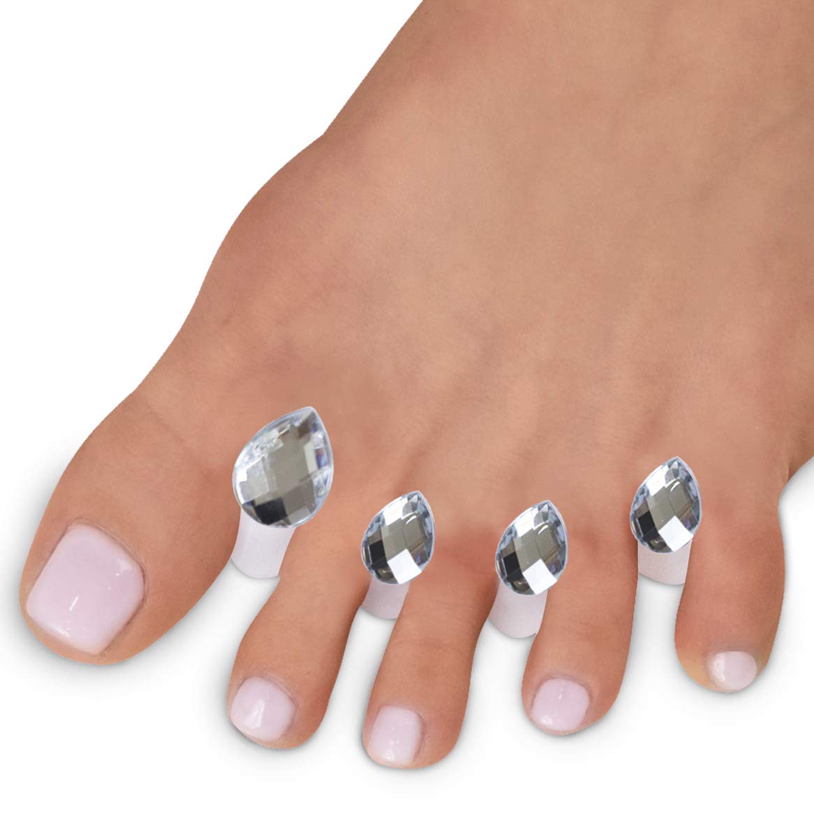 Toe Separators for Nail Polish Pedicure - 8 x Spacers, Stretchers, Spreaders, Polish Guards - Toe Spacers for Feet - (Diamond) : Beauty