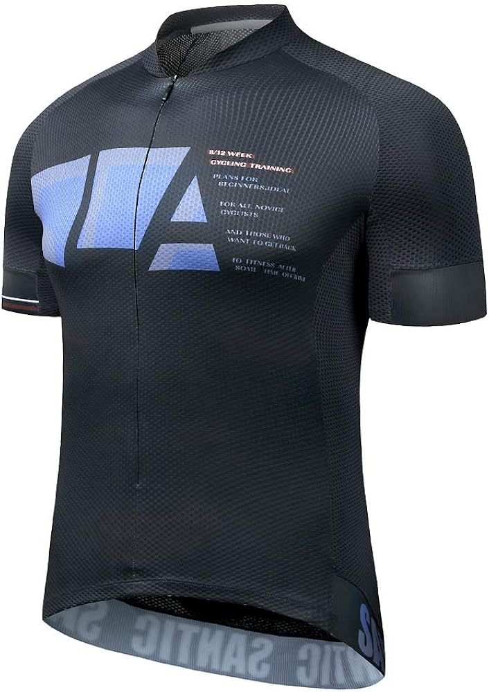 Santic Cycling Jersey Men Bike Jersey Cycling Jacket Reflective Breathable Moisture Wickin and Quick Dry : Clothing
