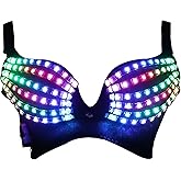 LED Light Up Bra for Women Glowing Rave Festival Wear EDC Party Nightclub Clubwear Tron Carnival Belly Dance Costume