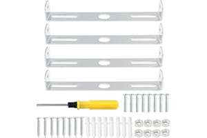 HARSKIYER 4 Packs Ceiling Light Mounting Bracket, 4.1 Inch Crossbar Mounting Bracket Light Fixture Mounting Plate, Square Light Wall Mounting Kit for Chandelier, Outdoor, Lamp