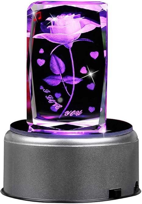 Amazon Co Jp Eleclink クリスタルオルゴール I Love You Biutee 七彩ライト 光るバラ 18種類音楽 Usb ホタル ミュージックランプスタンド ぜんまい 付き 回転できる シングルサイクル 誕生日 結婚記念日 結婚祝い 卒業祝い バレンタインデープレゼント 女性 母の日