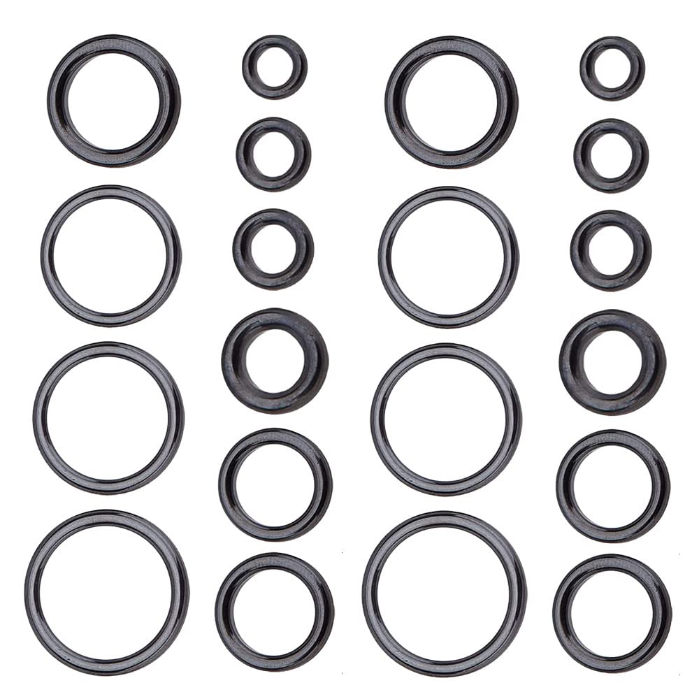 ZHONGLEFA 10 Sizes 20 Pcs 4-30mm Rod Repair Kit Rod Tip Repair Kit Fishing Rod Ceramic Guides Ring Set Fishing Rod Ceramic Guides Ring Set Fishing Accessories