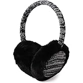 PESAAT Winter EarMuffs for Kids Outdoor Boys Knitted Ear Cover Plush Toddler Girls Ear Warmer 3-8 Years