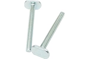 Xadnitu 20 Pieces 1/4"-20 T Track Bolt 2-1/2" Length, T Slot Drop-in Sliding Bolts with T Shaped Head for Hardware, Fixture Accessories and Woodworking Jigs
