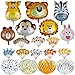 Jungle Safari Zoo Animals Foil Latex Balloons Birthday Party Supplies Decorations Lion Tiger Monkey Zebra Giraffe Cupcake Toppers 42 Pcs