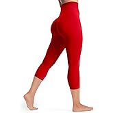 Olmlmt No Front Seam Workout Leggings for Women Tummy Control Butt Lifting Leggings Buttery Soft Gym Yoga Pants(O220-Scarlett Red-M)