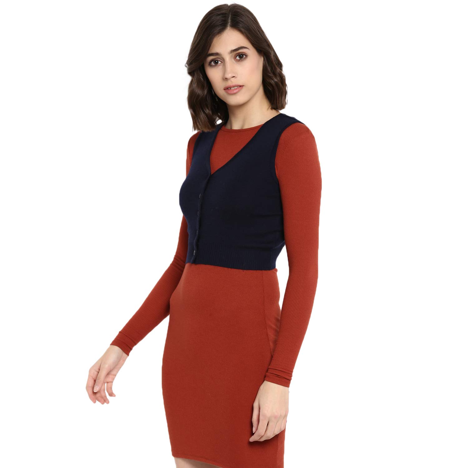 monte carlo navy blue pure wool solid sweaters