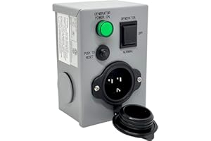 Sintron ST-016 Generator Transfer Switch, 15 Amp 120V Weatherproof Generator Manual Transfer Switch with Circuit Breaker, ETL Listed