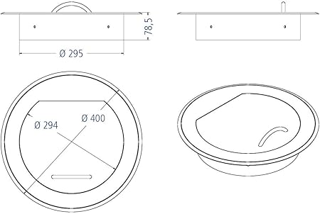 Wäscheschachttür New Line Edelstahl rund weiß pulverbeschichtet: Amazon
