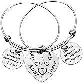 Xiahuyu Aunt and Niece Gifts Bracelets The Love between a Aunt and Niece is Forever Bangle Bracelet Gifts Mothers Day Birthday Christmas Gift Auntie Gift fromNiece
