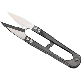 Ryalan Sewing Scissors Yarn Thread Cutter 4.1inch Mini Small Snips Trimming Nipper Made of High-Carbon Steel Thread DIY Supplies for Stitch Embroidery, Knitting, Crafts (1, Black)