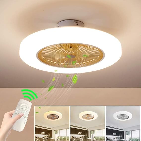 SLZ Deckenventilator mit Beleuchtung, Deckenventilator LED-Licht