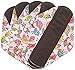 Wegreeco Reusable Menstrual Pads - Soft Cloth Sanitary Pads & Liners - 6 Pack with 1 Mini Wet Bag (Large, Lovely Bird)