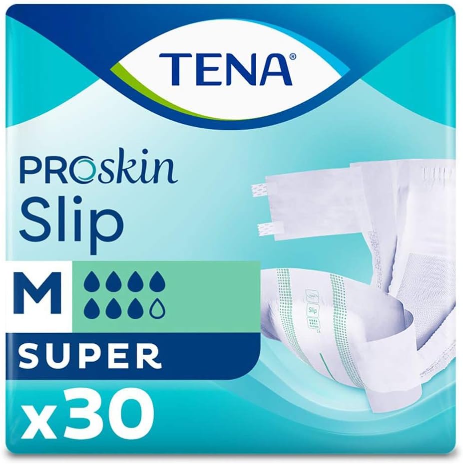 TENA ProSkin Incontinence Slip Super Medium 30 Count White