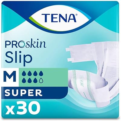 TENA ProSkin Incontinence Slip Super Medium 30 Count White