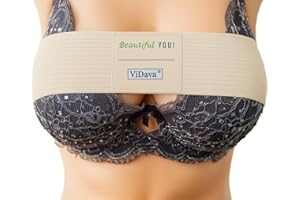 ViDava Breast Implant Stabilizer Band, Post Surgery Breast Augmentation and Reduction Strap, High Impact Support Band, Chest Belt, Breast Support Bandage, One Size Fits Most Tan (Tan)