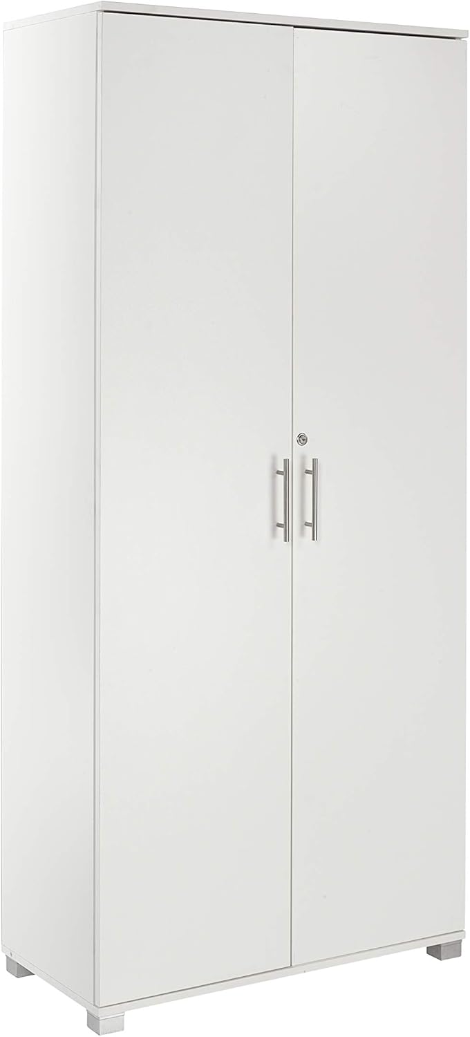 MMT Furniture Designs Ltd White Office Storage Cupboard High 180cm Tall Locking 5