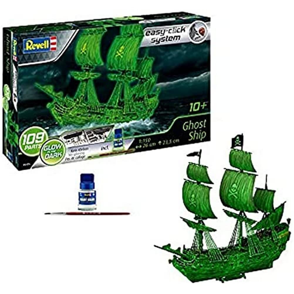Revell Easy-Click 05435 Ghost Ship With Night Colour 1:150 Scale Unbuilt/Pre-coloured/Click-Together (Non-Glue) Plastic Model Kit