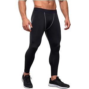 Compression Pants for Men UV Blocking Running Tights Stretch Active Gym Yoga Leggings for Athletic Workout
